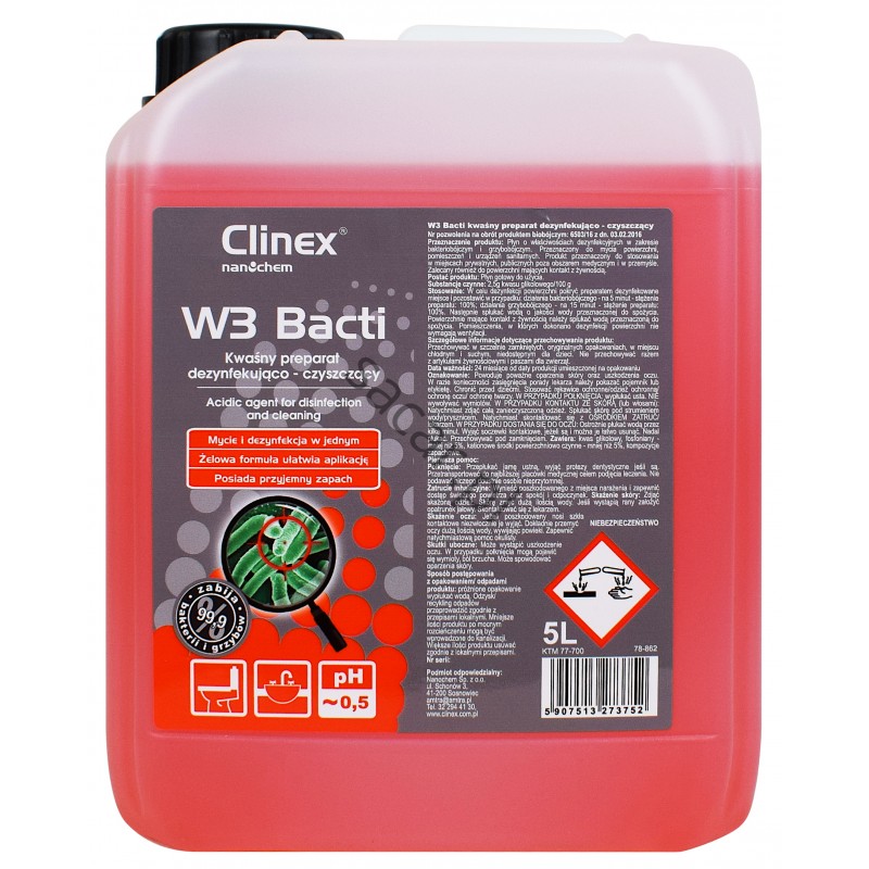 CLINEX W3 BACTI 5l dezynfekujący