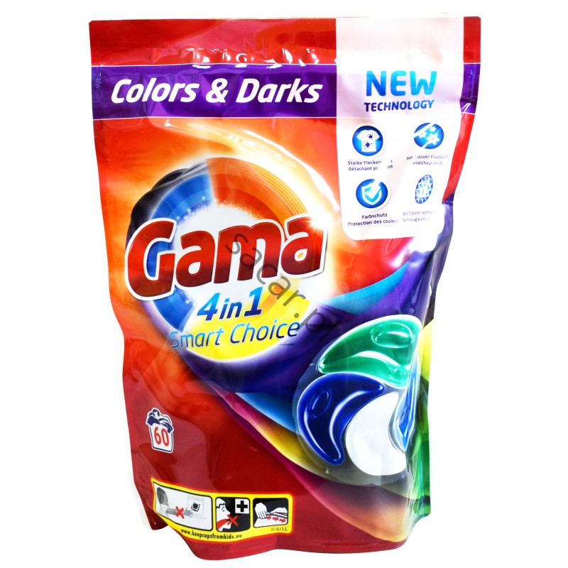 GAMA Colors&Darks 60szt 4w1 kapsułki do prania