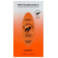 Rękawice medaSEPT Max GRIP orange L 100szt.