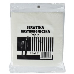 Serwetki gastronomiczne białe 15x15 cm A'500