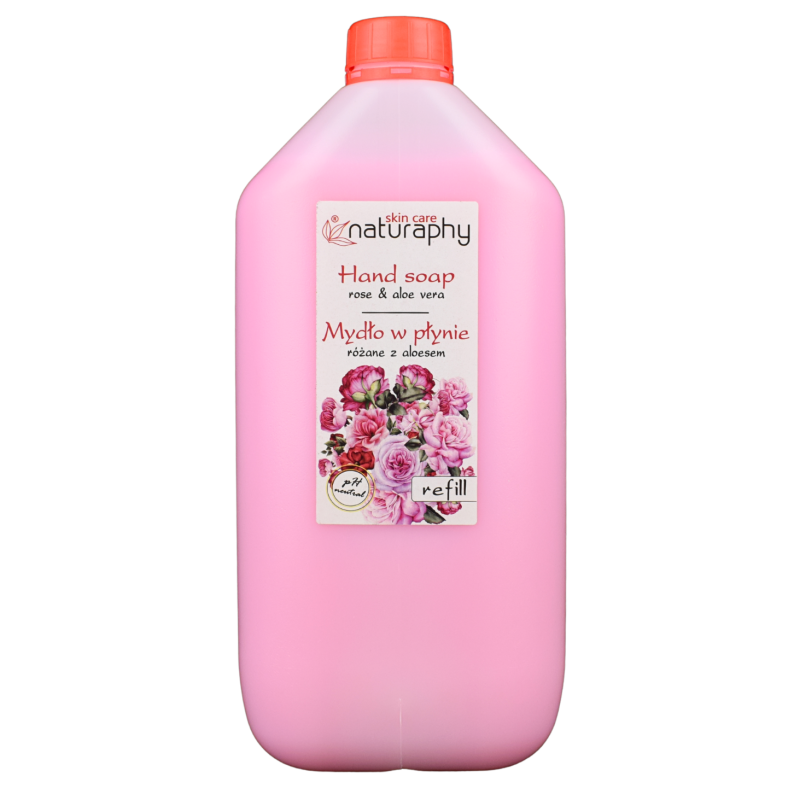 NATURAPHY mydło w płynie różane z aloesem 5l