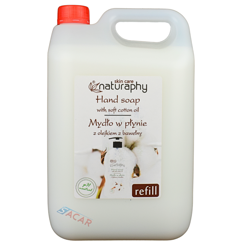 NATURAPHY mydło w płynie z olejkiem z bawełny 5l