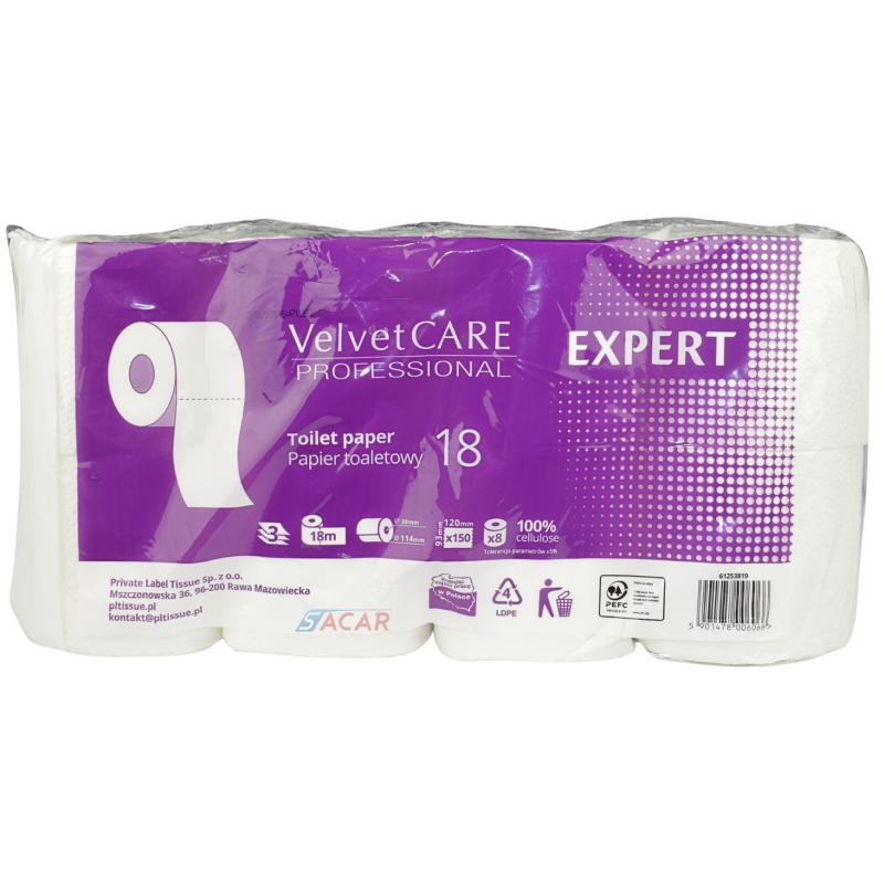 Papier toal. VELVET 18 EXPERT 3W 8szt.