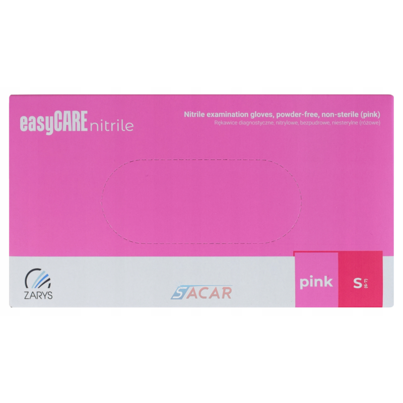 Rękawice nitrylowe PINK S 100szt.