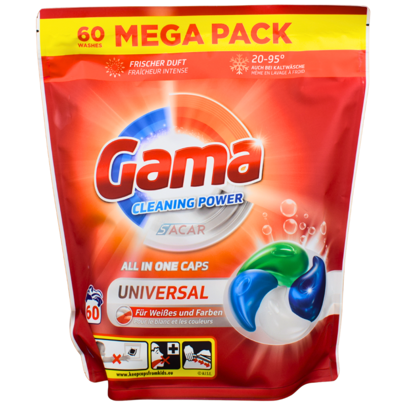GAMA Universal 60szt 4w1 kapsułki do prania