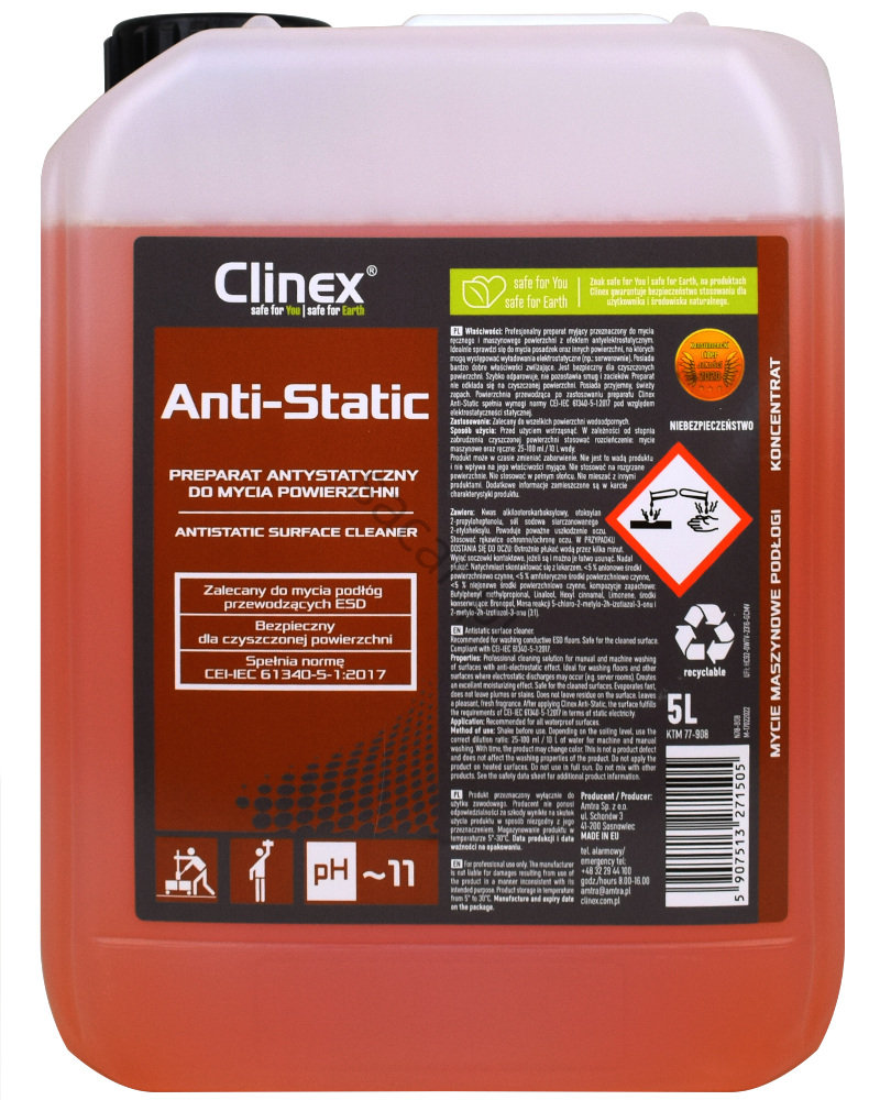 Clinex Anty Static do mycia powierzchni