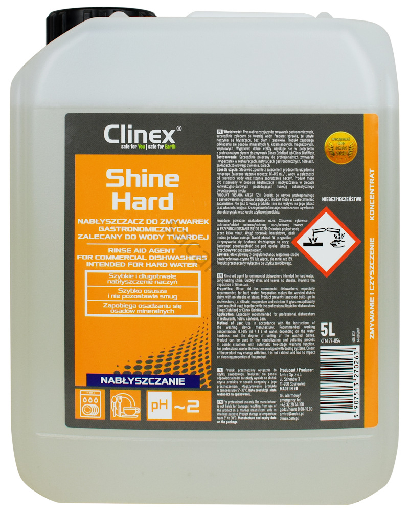 Clinex ShineHard nabłyszczacz do twardej wody