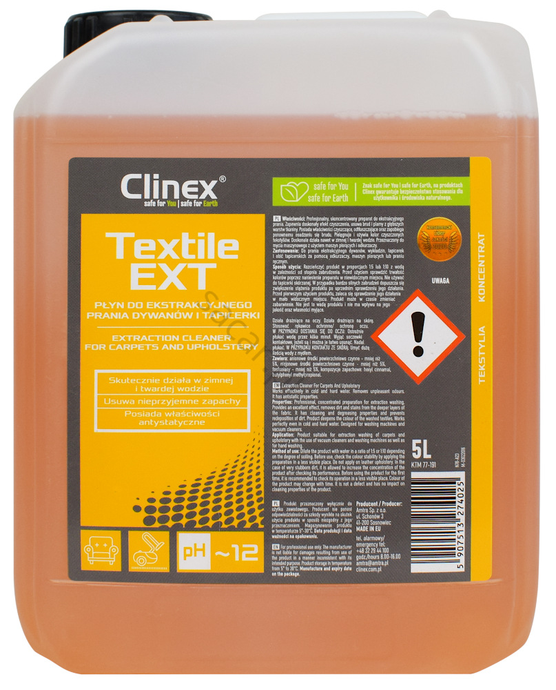 Clinex Textile EXT pranie ekstrakcyjne