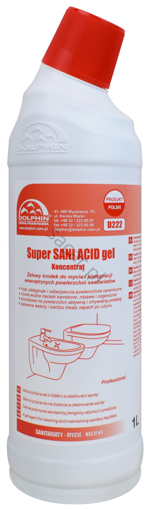 Koncentrat żelowy Dolphin Super Sani Acid Gel 1l