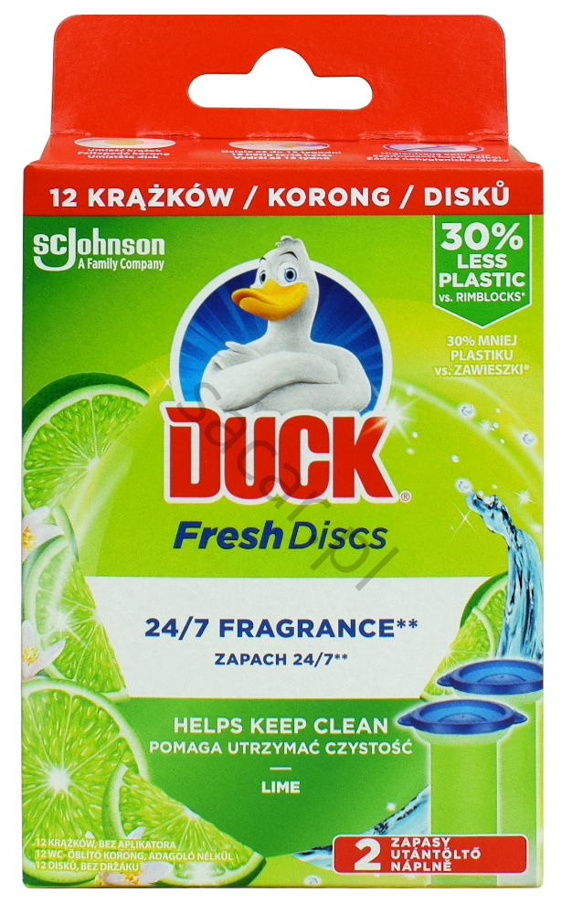 Duck Fresh Discs Lime żelowy krążek do WC