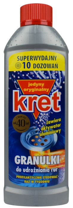 Granulki do udrażniania rur Kret