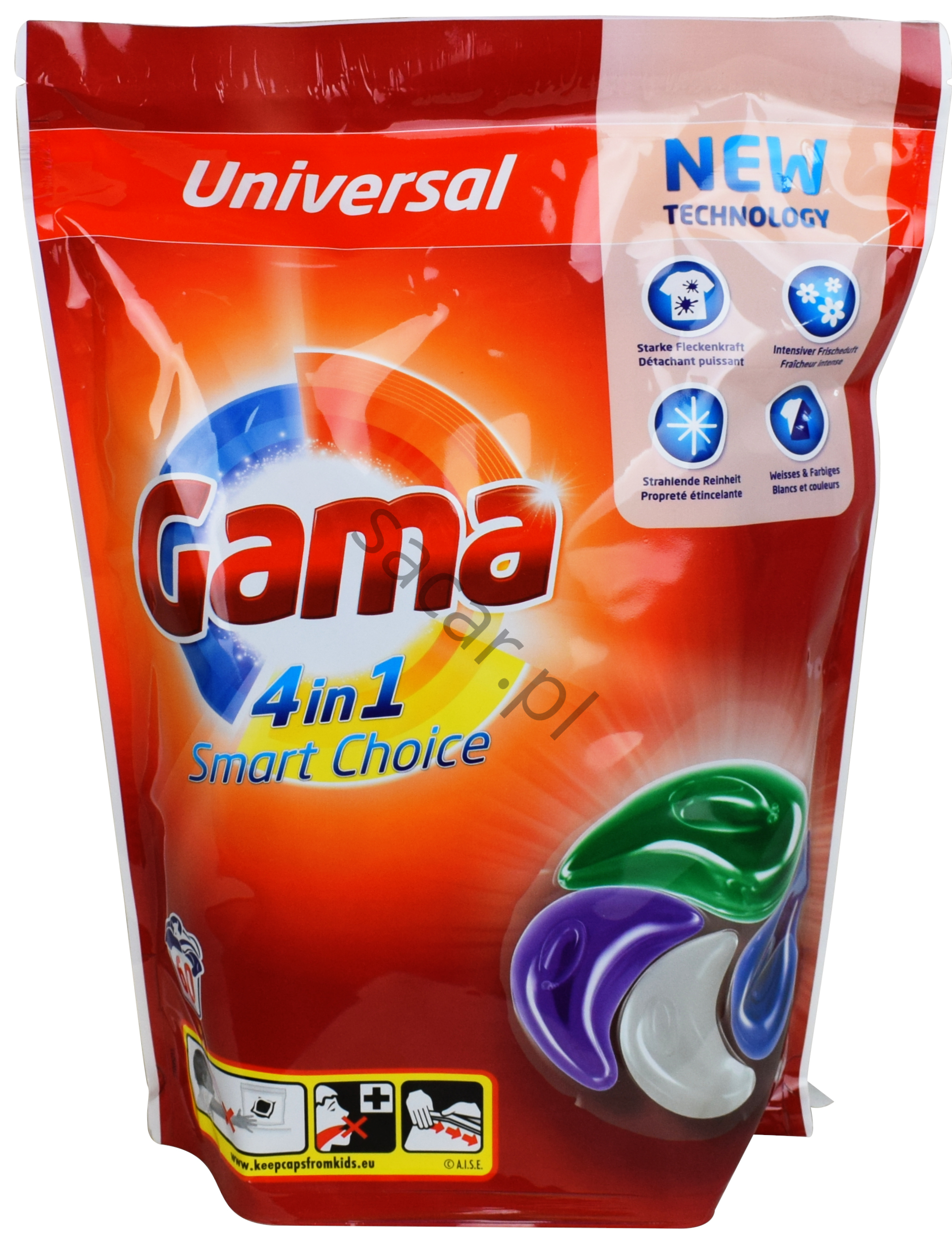 GAMA Universal 60szt 4w1 kapsułki do prania