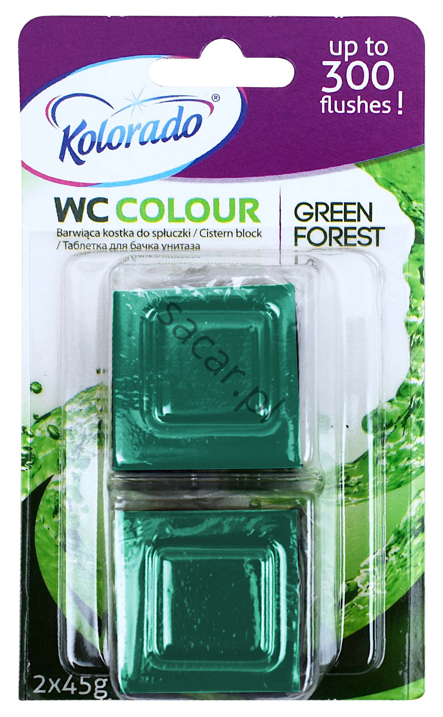 Kostka Kolorado WC Colour zielona 2x45g